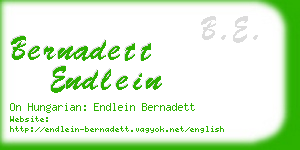 bernadett endlein business card